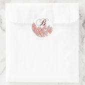 Sticker Rond Mariage Monogramme B Dogwood Design Enveloppe Scea (Sac)