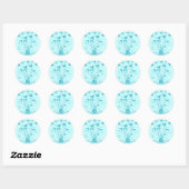 Sticker Rond Mariage Monogrammé Oiseaux changent de couleurs (Feuille)
