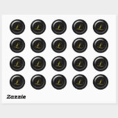 Sticker Rond Mariage Monogramme Seal L (Feuille)