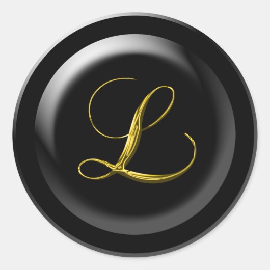 Sticker Rond Mariage Monogramme Seal L (Devant)