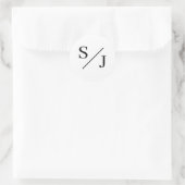Sticker Rond Mariage Monogramme simple (Sac)