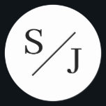 Sticker Rond Mariage Monogramme simple<br><div class="desc">Profitez de l'élégance de la simplicité avec notre Sticker rond Monogram Mariage Simple. Ce design présente un logo mariage initial magnifiquement conçu, combinant des styles classiques et contemporains pour un charme intemporel. Les lignes nettes et nettes du monogramme reflètent une sensibilité moderne, tandis que la qualité manuscrite des initiales ajoute...</div>