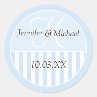 Sticker Rond Mariage monographique personnalisé Favoriser les É