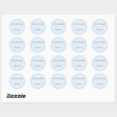 Sticker Rond Mariage monographique personnalisé Favoriser les É (Feuille)