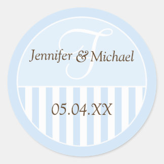 Sticker Rond Mariage monographique personnalisé Favoriser les É