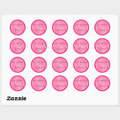 Sticker Rond Mariage monographique personnalisé Favoriser les É (Feuille)