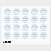 Sticker Rond Mariage monographique personnalisé Favoriser les É (Feuille)