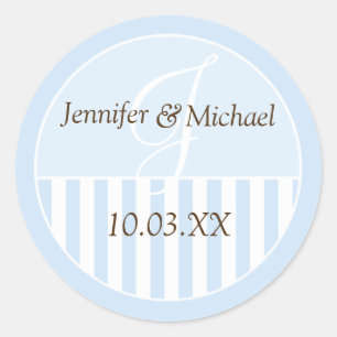 Sticker Rond Mariage monographique personnalisé Favoriser les É