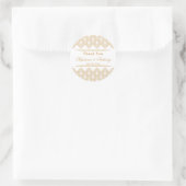 Sticker Rond Mariage Motif Gold et White Art Déco (Sac)