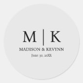 Sticker Rond Mariage noir et blanc (Devant)