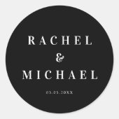 Sticker Rond Mariage Noir Gras (Devant)