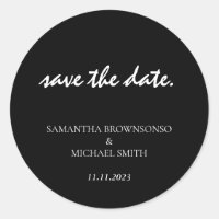 Mariage noir minimal propre simple Enregistrez la