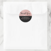 Sticker Rond Mariage noir Rose moderne (Sac)