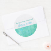 Sticker Rond Mariage nuptiale de Patchwork Graffiti (Enveloppe)