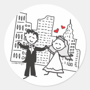 Sticker Rond Mariage NYC