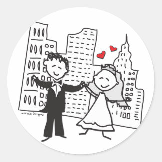 Sticker Rond Mariage NYC