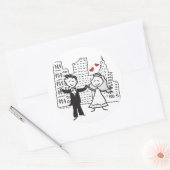 Sticker Rond Mariage NYC (Enveloppe)