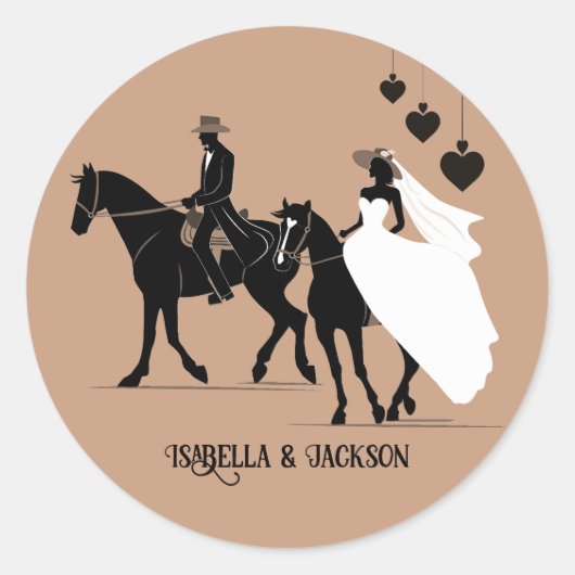 Sticker Rond Mariage occidental (Devant)