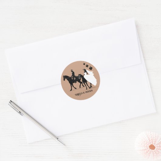 Sticker Rond Mariage occidental (Enveloppe)