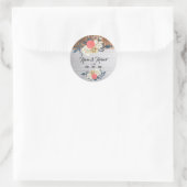 Sticker Rond Mariage occidental rustique (Sac)