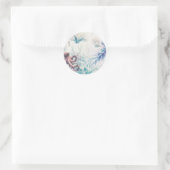 Sticker Rond Mariage Ocean Splash Sea Watercolor Reef (Sac)
