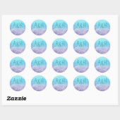 Sticker Rond Mariage Ombre Beach (Feuille)