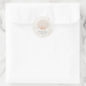 Sticker Rond Mariage Orange Rustique Seashell (Sac)