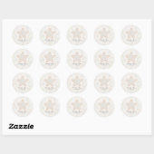 Sticker Rond Mariage Orange Rustique Starfish (Feuille)