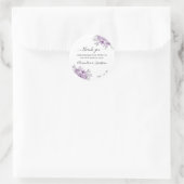 Sticker rond Mariage orchidée Merci classique (Sac)