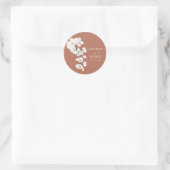 Sticker Rond Mariage Orchidée Terracotta Faveur (Sac)