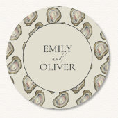 Sticker Rond Mariage Oyster Shells