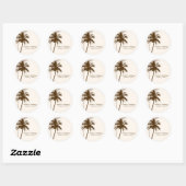 Sticker Rond Mariage Palm Trees (Feuille)