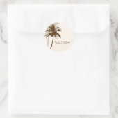 Sticker Rond Mariage Palm Trees (Sac)