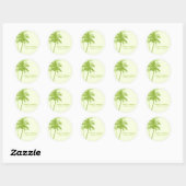 Sticker Rond Mariage Palm Trees (Feuille)