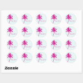 Sticker Rond Mariage Palm Trees (Feuille)