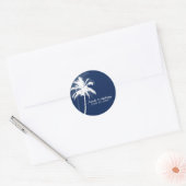 Sticker Rond Mariage Palm Trees (Enveloppe)
