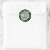 Sticker Rond Mariage Paon (Sac)
