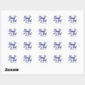 Sticker Rond Mariage papillon / Fleur fille (Feuille)