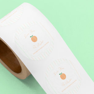 Sticker Rond Mariage Parfait de Pêche pour une Fête de Fiançail