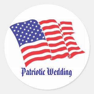 Sticker Rond Mariage patriotique