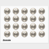 Sticker Rond Mariage Pearl O monogramme (Feuille)