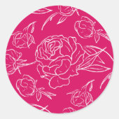 Sticker Rond Mariage Peony Elegance (Devant)