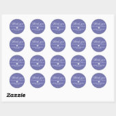 Sticker Rond Mariage Peri Sprinkle Sparkle MERCI d'argent (Feuille)