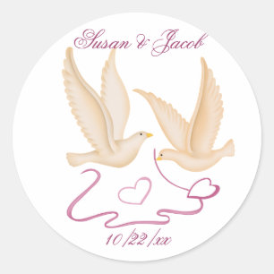 Sticker Rond Mariage personnalisé