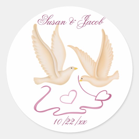 Sticker Rond Mariage personnalisé (Devant)