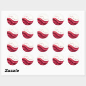 Sticker Rond Mariage personnalisé Bourgogne (Feuille)