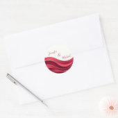 Sticker Rond Mariage personnalisé Bourgogne (Enveloppe)