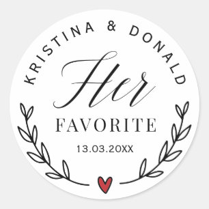 Sticker Rond Mariage Personnalisé Favoriser Sa Rue Classique Fa