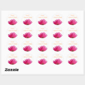 Sticker Rond Mariage personnalisé rose Gerbera Daisy Orange (Feuille)