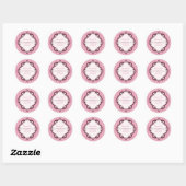 Sticker Rond MARIAGE PERSONNALISÉ SEAL :: luxueux luxe 2 (Feuille)